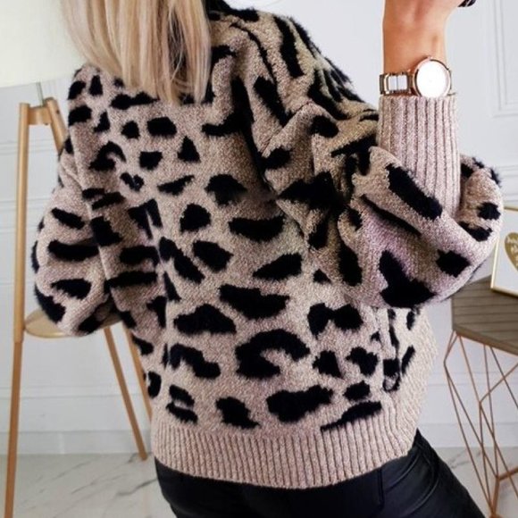 🎉HOST PICK🎉 Cheetah Print Long Sleeve Sweater - Picture 2 of 6